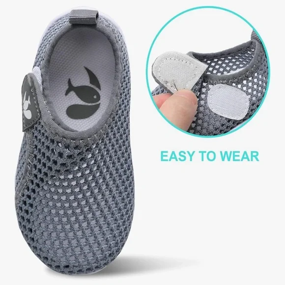 FEETCITY 12-18month Kids Breathable Mesh Shoes—Grey Size 5 - Picture 9 of 13